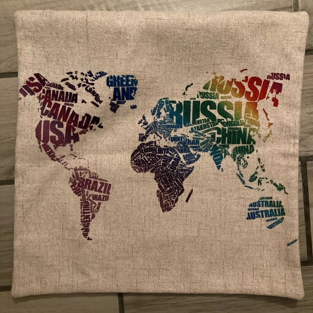 Pillow cover with‎ rainbow 🌈 countries